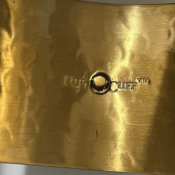 Rustic Cuff Beaded Bracelet with Charm & Cuff, Green Faux Python - Picture 3 of 3